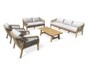 Salon bas de jardin SERENA 7 places en bois d'acacia - WOOD