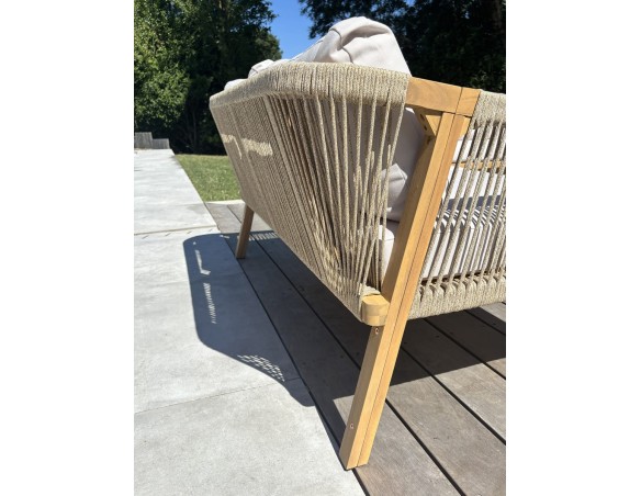Salon bas de jardin SERENA 7 places en bois d'acacia - WOOD