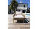 Salon bas de jardin SERENA 7 places en bois d'acacia - WOOD