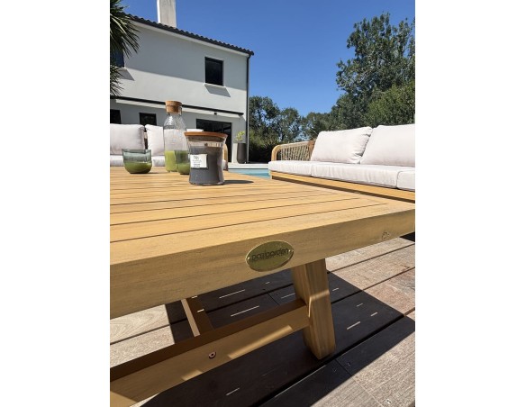 Salon bas de jardin SERENA 7 places en bois d'acacia - WOOD