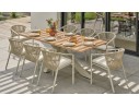 Ensemble de repas haut de gamme 8 places grège - KELIA Remarquable