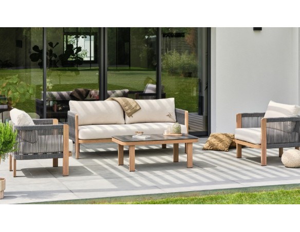 salon bas de jardin confortable JESPAR