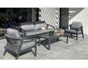 salon bas de jardin anthracite confort - KELIA