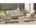 salon jardin beige 4 personnes confort DYLIS