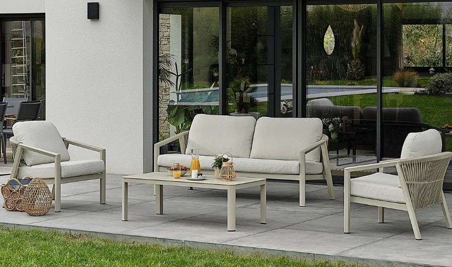 salon jardin beige KELIA Remarquable salon jardin beige KELIA Remarquable