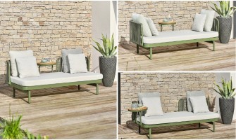 Canapé de jardin 2/3 places modulable BARLIA EAN 3700917630365