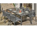ensemble repas 6 places design anthracite céramique TIGUA