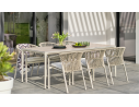ensemble repas 6 places beige design TIGUA