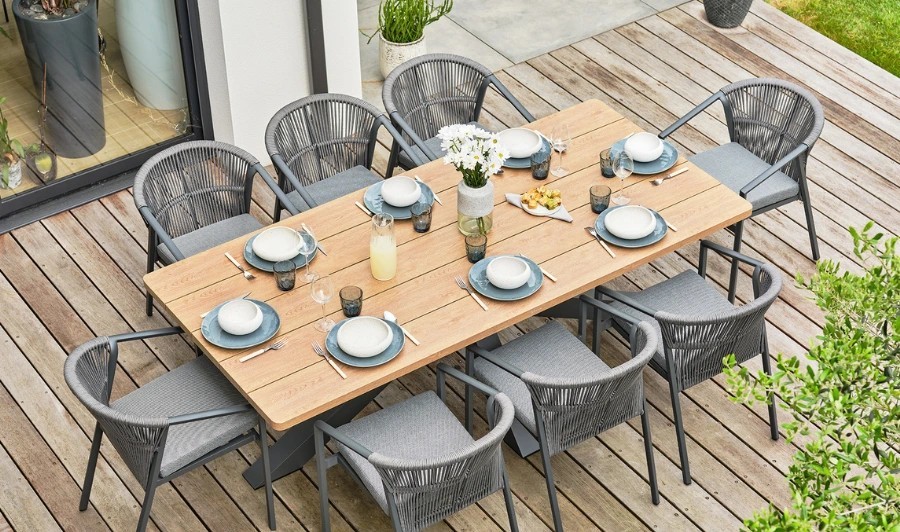 ensemble repas haut de gamme effet bois KELIA ensemble repas haut de gamme effet bois KELIA