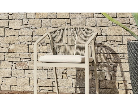 fauteuil jardin beige GAMBI