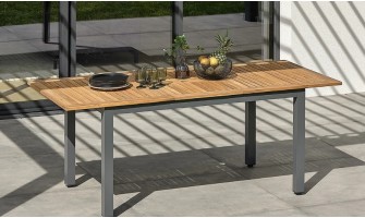table de jardin extensible bois alu ORSINO