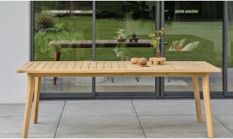 table de jardin design en bois LISO Remarquable