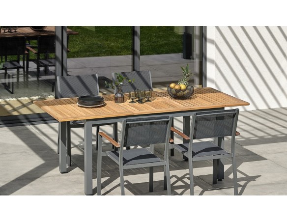 ensemble repas bois 4 places ORSINO Remarquable