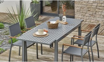 ensemble repas anthracite 4 à 6 personnes ORSINO Remarquable