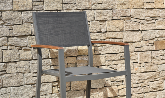 fauteuil jardin alu anthracite ORSINO Remarquable