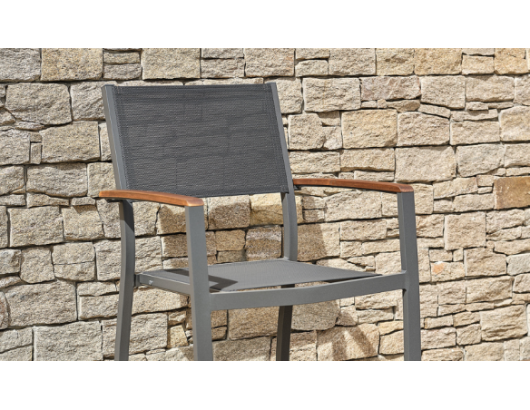 fauteuil jardin alu anthracite ORSINO Remarquable
