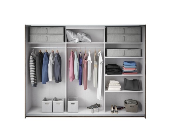 Armoire dressing chêne foncé - Cosmos