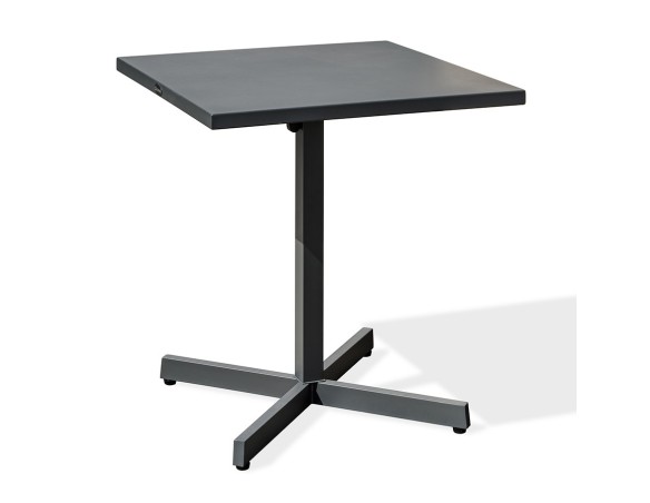 Guéridon de jardin Louise (70x70 cm) avec plateau pliant en acier - ANTHRACITE