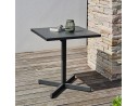 Guéridon de jardin Louise (70x70 cm) avec plateau pliant en acier - ANTHRACITE