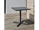Guéridon de jardin Louise (70x70 cm) avec plateau pliant en acier - ANTHRACITE