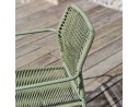 Fauteuil de jardin empilable MARCEAU en corde et acier - OLIVE