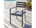 Fauteuil de jardin empilable PELOSA en aluminium - GRIS ANTHRACITE