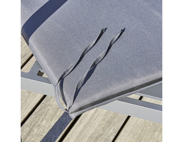 Fauteuil de jardin empilable PELOSA en aluminium - GRIS ANTHRACITE