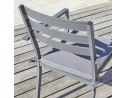 Fauteuil de jardin empilable PELOSA en aluminium - GRIS ANTHRACITE