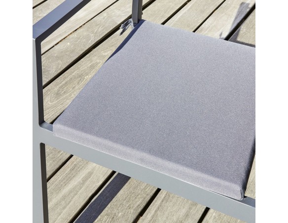 Fauteuil de jardin empilable PELOSA en aluminium - GRIS ANTHRACITE