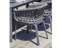 Fauteuil de jardin CAMARGUE en corde tissée et aluminium - GRIS ANTHRACITE