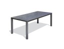 Table de jardin CAMARGUE (220x100 cm) en aluminium et plateau céramique - GRIS ANTHRACITE
