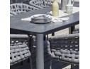 Table de jardin CAMARGUE (220x100 cm) en aluminium et plateau céramique - GRIS ANTHRACITE