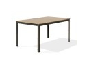 Table de jardin 6 places -Aluminium et polywood imitation bois - Boston