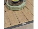 Table de jardin 6 places -Aluminium et polywood imitation bois - Boston