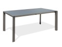 Table de jardin extensible aluminium et verre anthracite - Honfleur