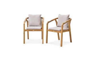 Lot composé de 2 fauteuils de jardin SERENA-FT