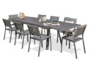 Salon de jardin rallonge anthracite 8 places - Stockholm