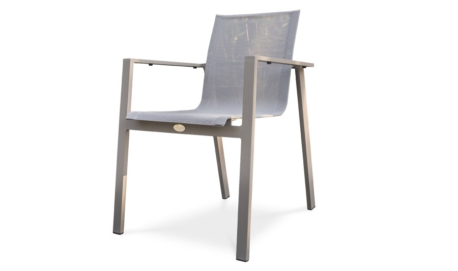 Fauteuil de jardin couleur sable en alu et textilène - Zahara