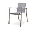 Fauteuil de jardin couleur sable en alu et textilène - Zahara