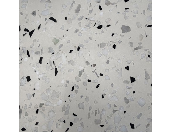 BISTRO - Ensemble repas de jardin 2 places en acier et plateau terrazzo - bleu 60 cm