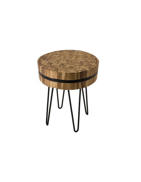 Table d'appoint ronde teck