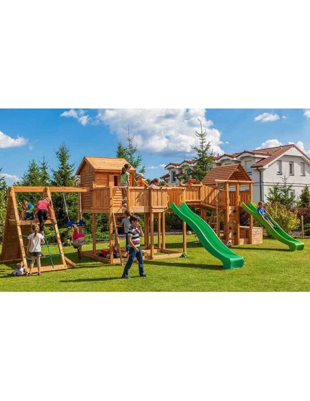 Grande aire de jeux de jardin enfant