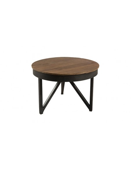 Table d'appoint ronde en teck