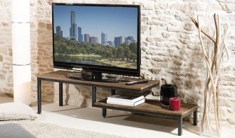 Meuble tv design en teck