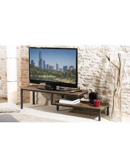 Meuble tv design en teck