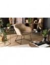 Fauteuils velours chamois