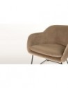 Fauteuils velours chamois