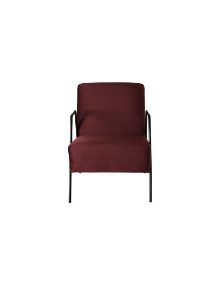 Fauteuil salon tissu bordeaux