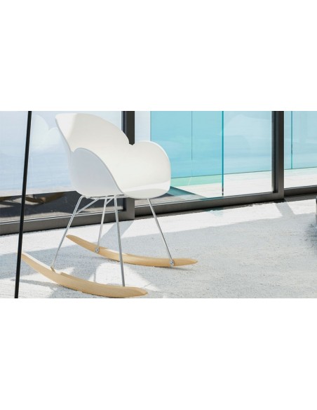 fauteuil bascule blanc