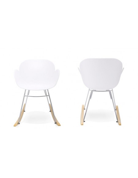 fauteuil bascule blanc